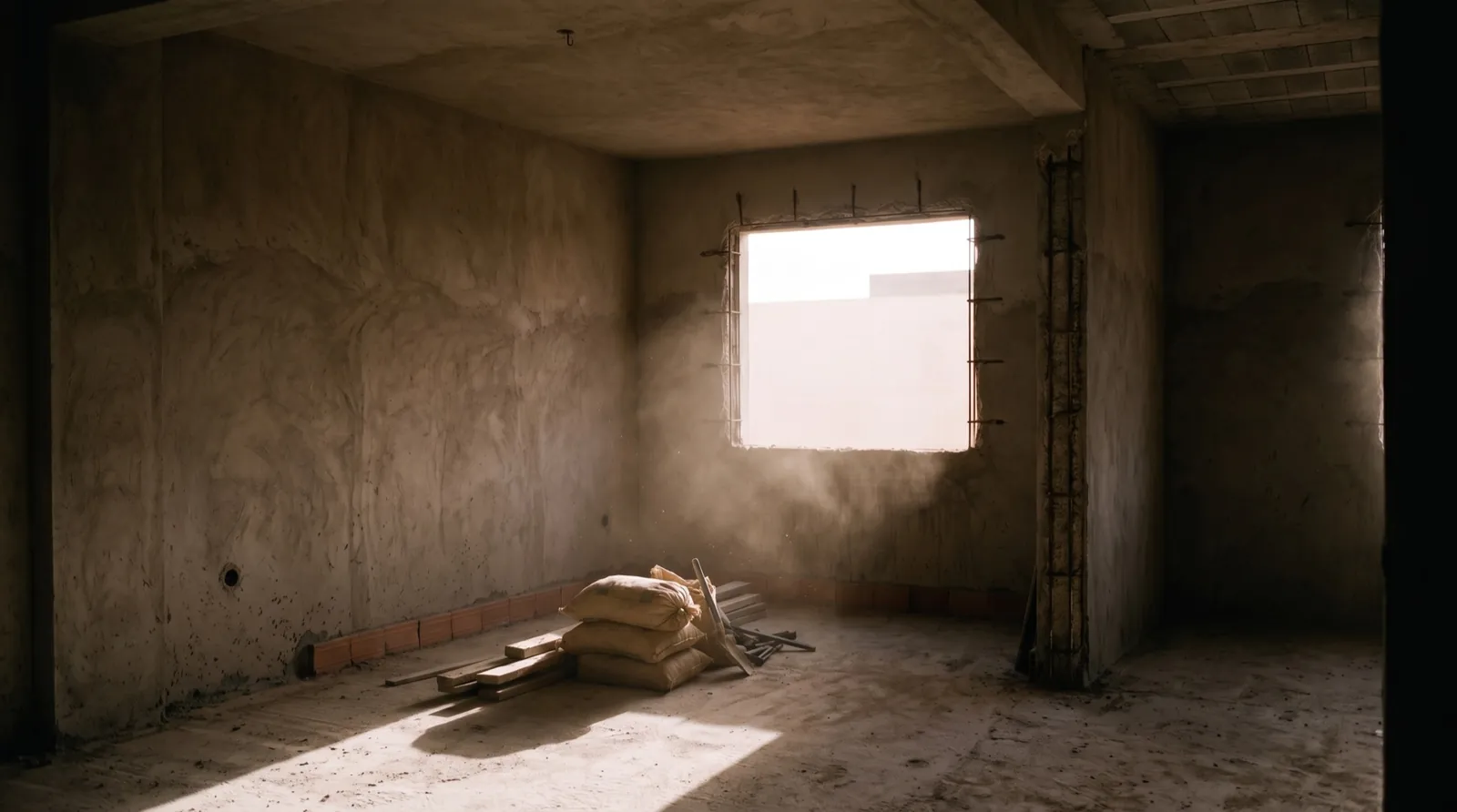 Appartement neuf encore au stade du gros œuvre au Maroc, illustration d'un achat sur plan (VEFA) avant la livraison