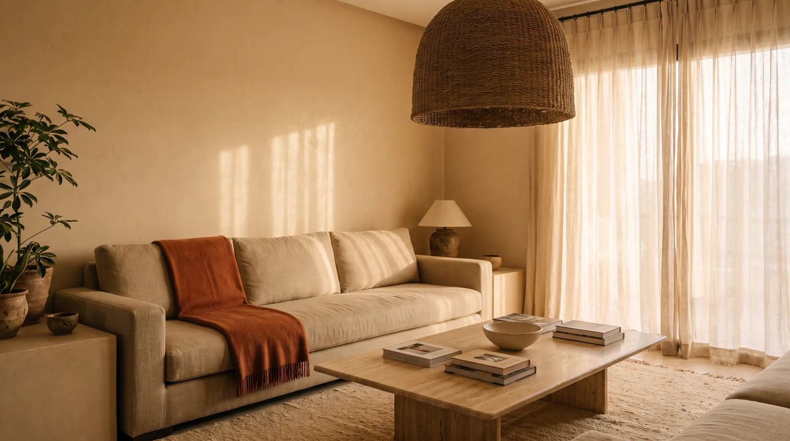 Séjour lumineux d'un appartement à Agadir : budgéter les frais d'achat immobilier au Maroc en 2026 avec DARNÉO