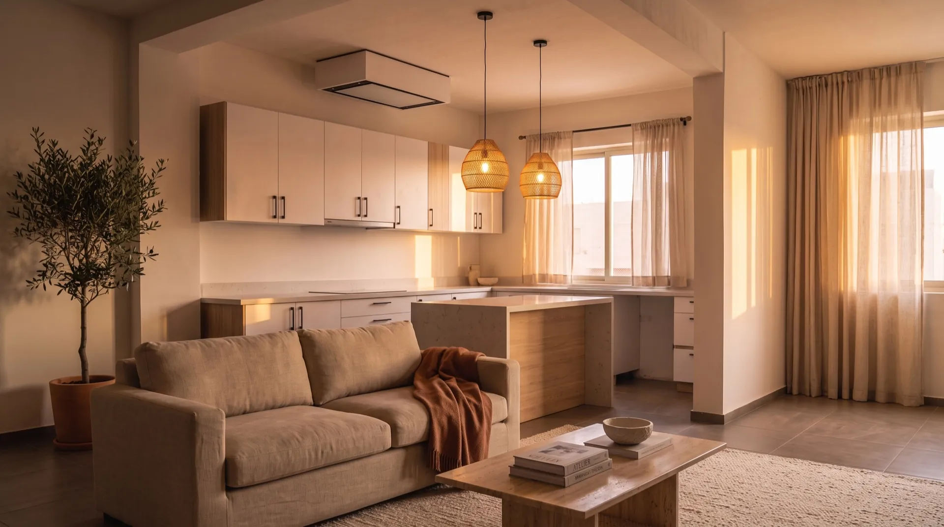 Intérieur contemporain après rénovation à Agadir